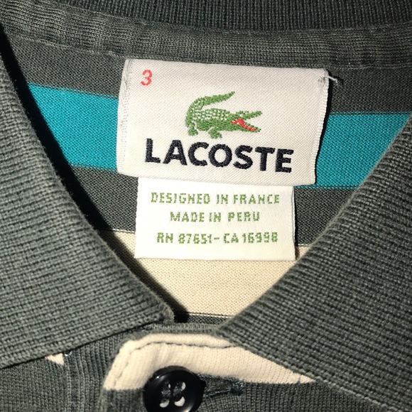 Striped Lacoste polo - Picture 3 of 4